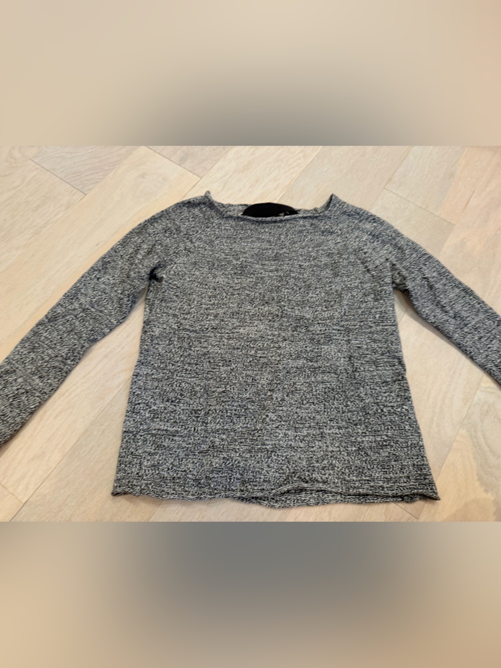 Lisa Todd Heathered Gray Knit Long Sleeve Top